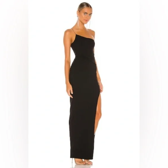 Nookie Lust One Shoulder Gown in Black size XS - Picture 4 of 13